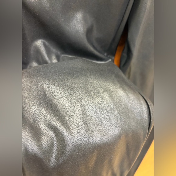 SPANX faux leather leggings black size XL compression shape waistband no seam - Picture 8 of 10